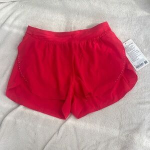 lululemon athletica Fast And Free HR Split Short 3” - Size M, Red Glow